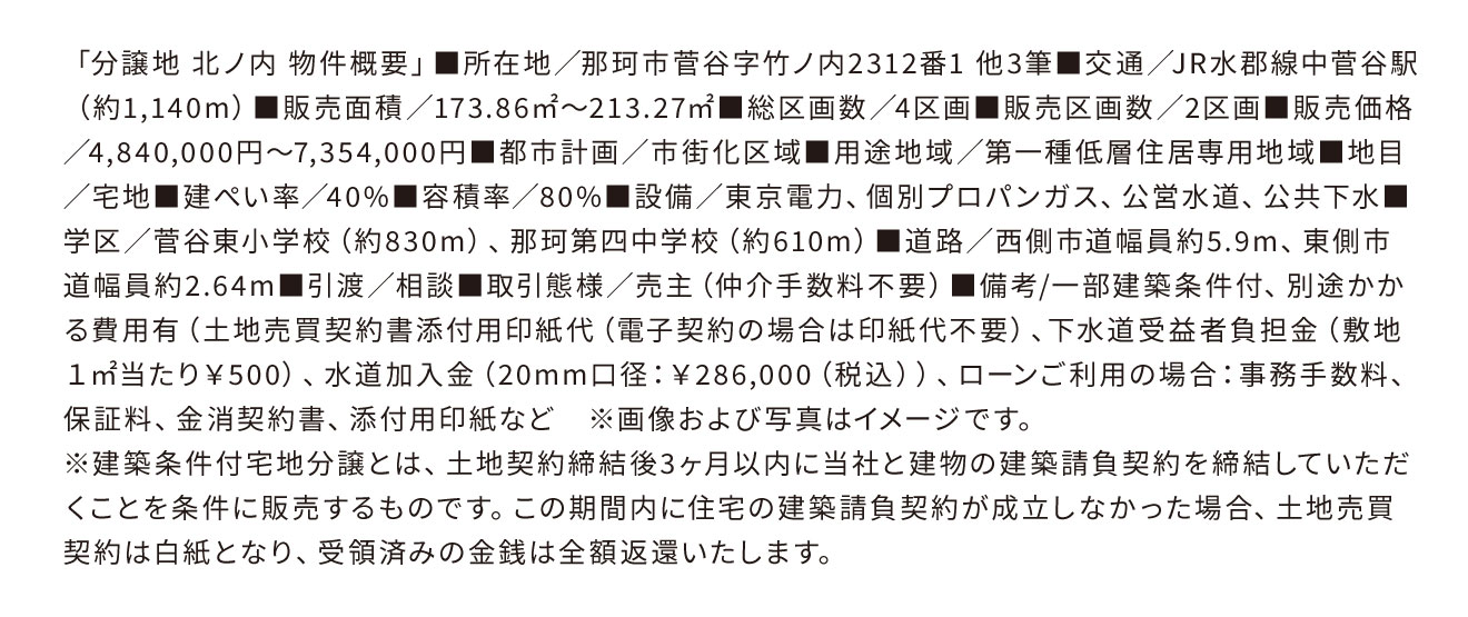 分譲地北ノ内-物件概要